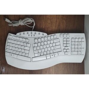 Perixx PERIBOARD-512 Wired Full-Size Ergonomic Natural Split Keyboard White D1